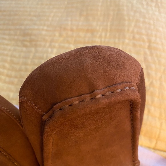 UGG Ascot Slipper suede with rubber sole color chestnut Size 13 - Picture 7 of 9